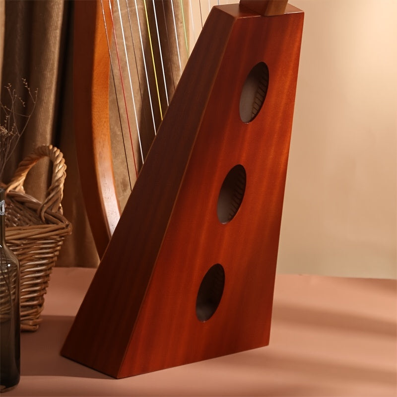 Portable Mahogany Lyre Harp with Tuning Wrench 15-String 19-String Musical Instrument