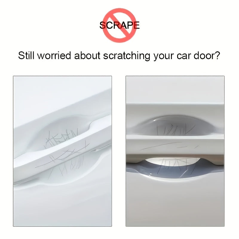 Juego de 8 protectores de manijas de puerta de coche, película transparente de TPU, lado izquierdo, resistente a arañazos