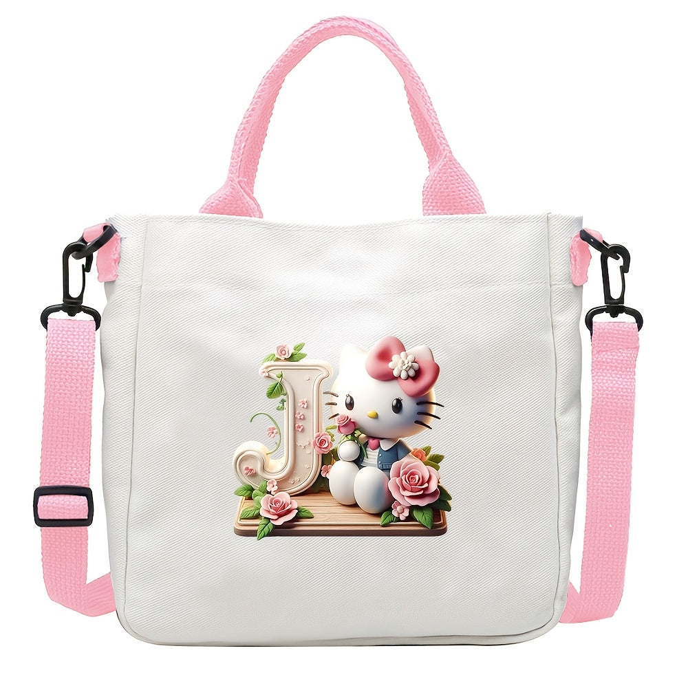 A-Z Letter Design Crossbody Bag for Women Pink Large Capacity Lightweight