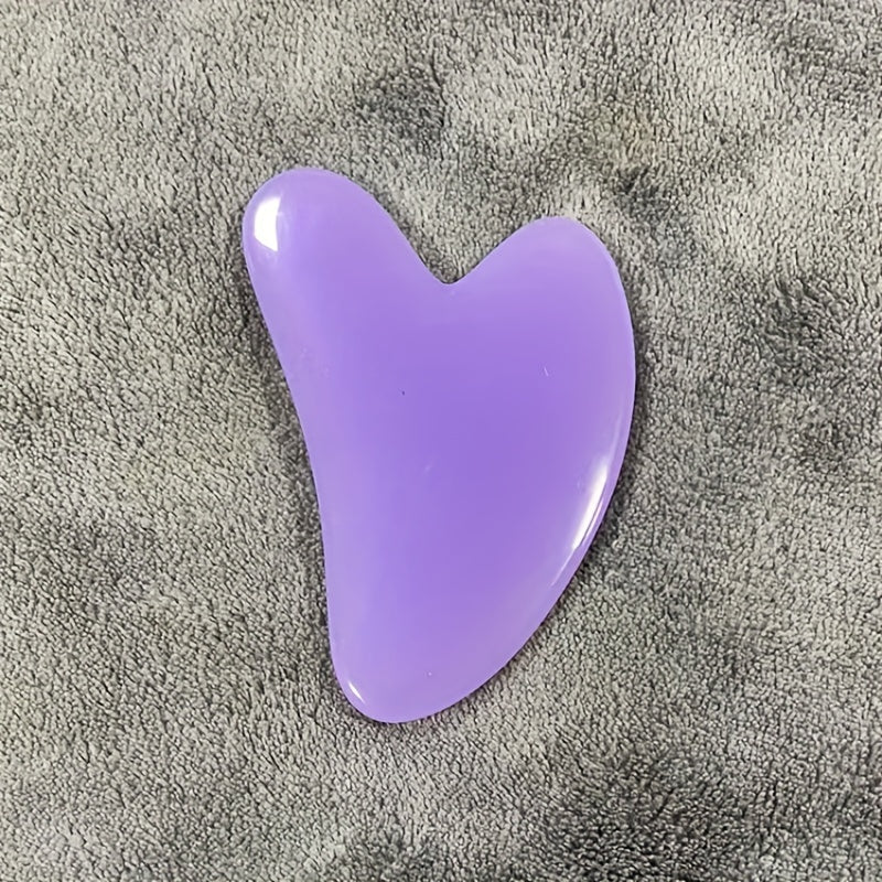 Heart-Shaped Resin Gua Sha Tool for Facial and Body Hair Removal