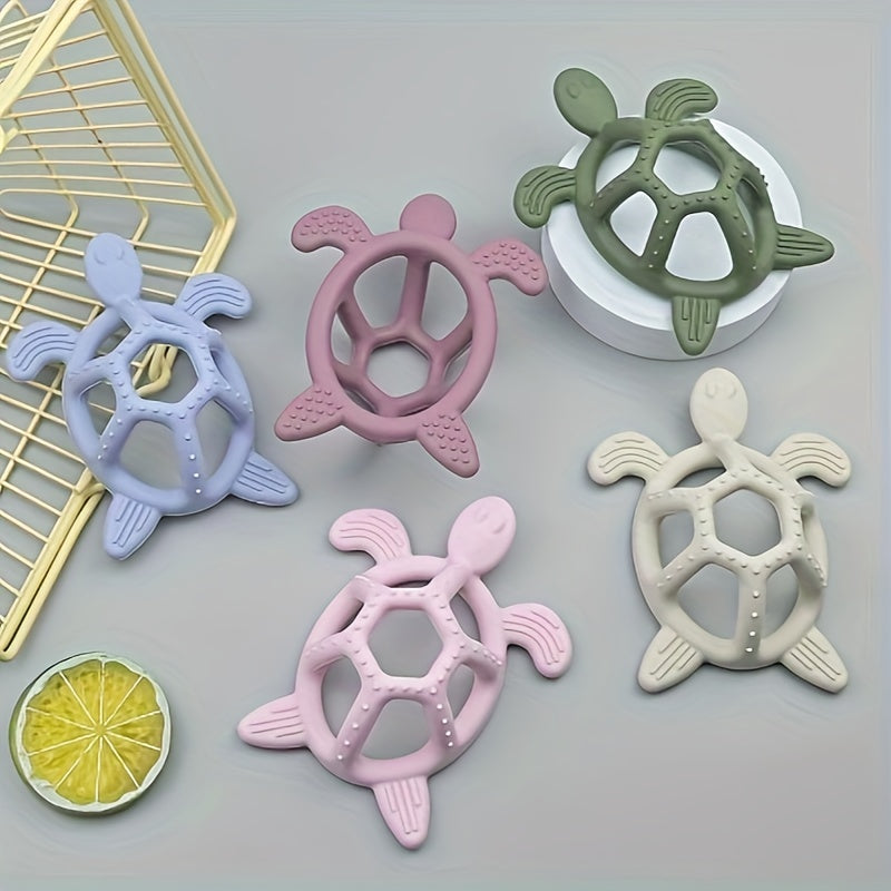 Cute Turtle Silicone Teething Toy for Babies BPA-Free Soothing Gums