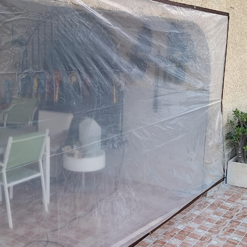 Transparent Balcony Awning Set with Mounting Holes and UV Protection for Carports and Terraces