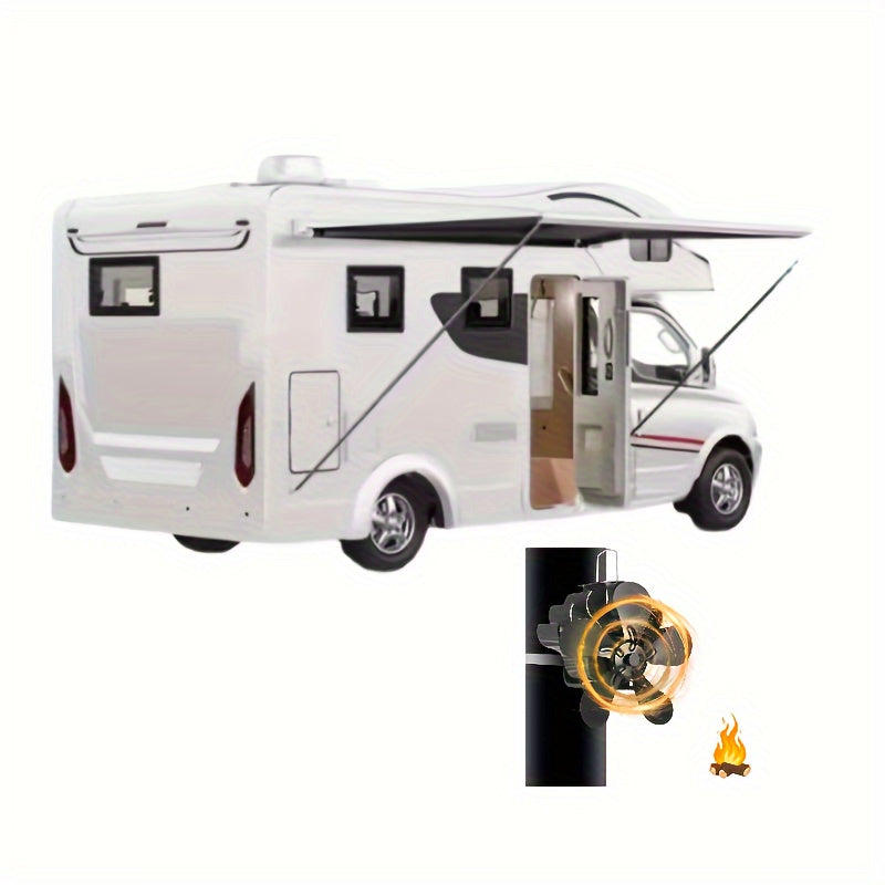 Heat-driven 5-blade stove fan for flue pipe hanging fireplaces log burners wooden stove pipe