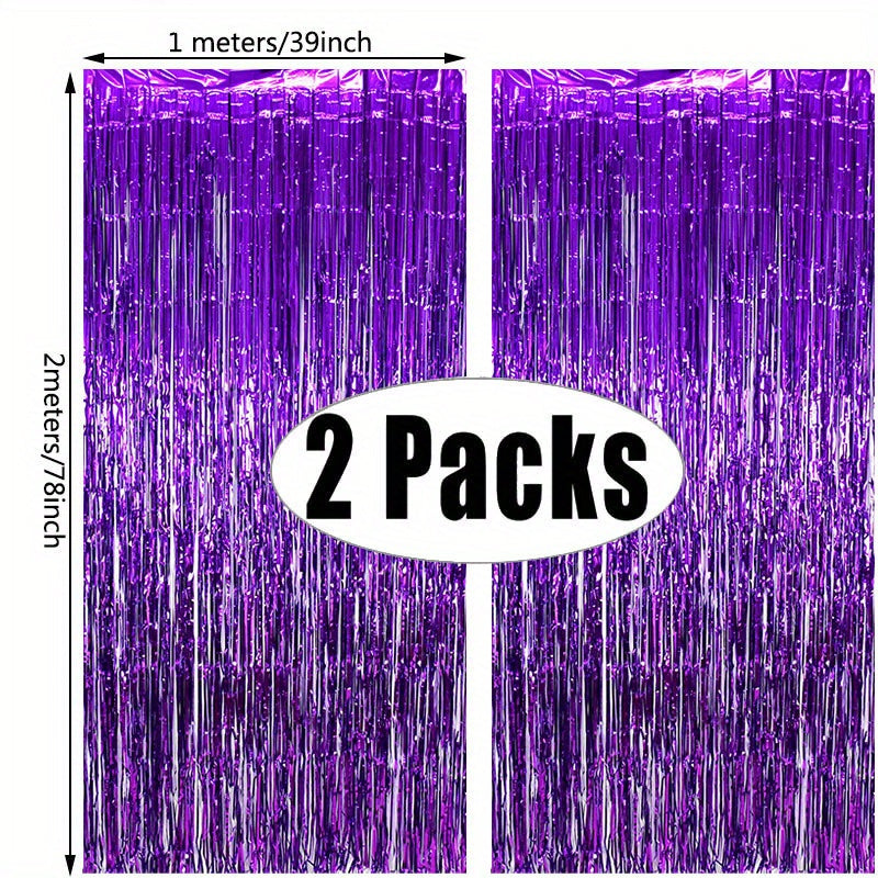Guirnalda de purpurina metálica con flecos para fiestas de cumpleaños, bodas y despedidas
