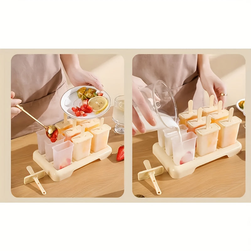 Ice Cream Molds Food-Grade Silicone Reusable Easy to Make at Home