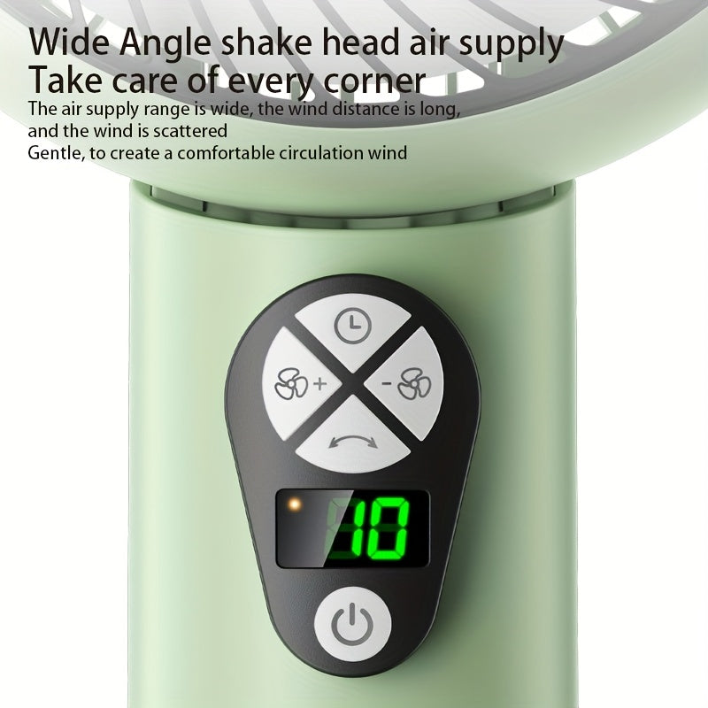 USB Fan with Remote Control Digital Display Adjustable Angles and Wind Speed
