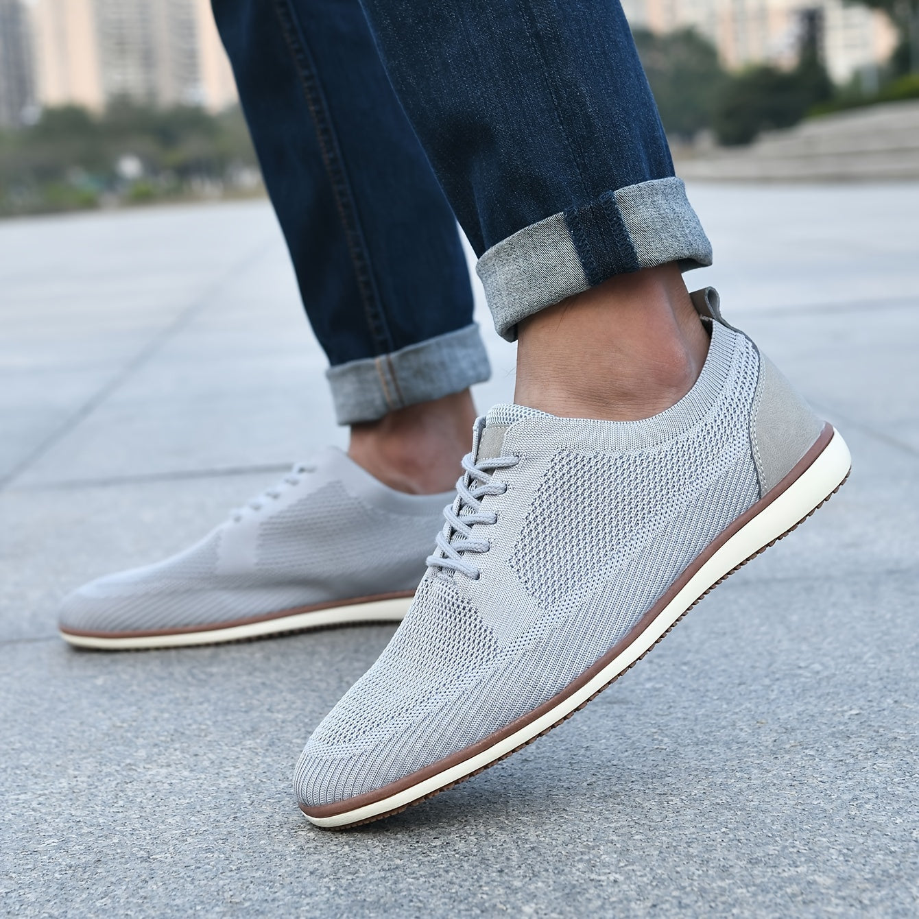 Men's Casual Sneakers Lightweight Slip-On Fabric Upper TPR Sole for Golf Outdoor All-Season