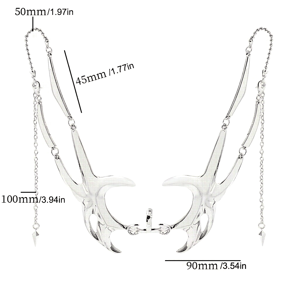 Silver Hollow Metal Mask for Halloween Masquerade Cyberpunk Accessories