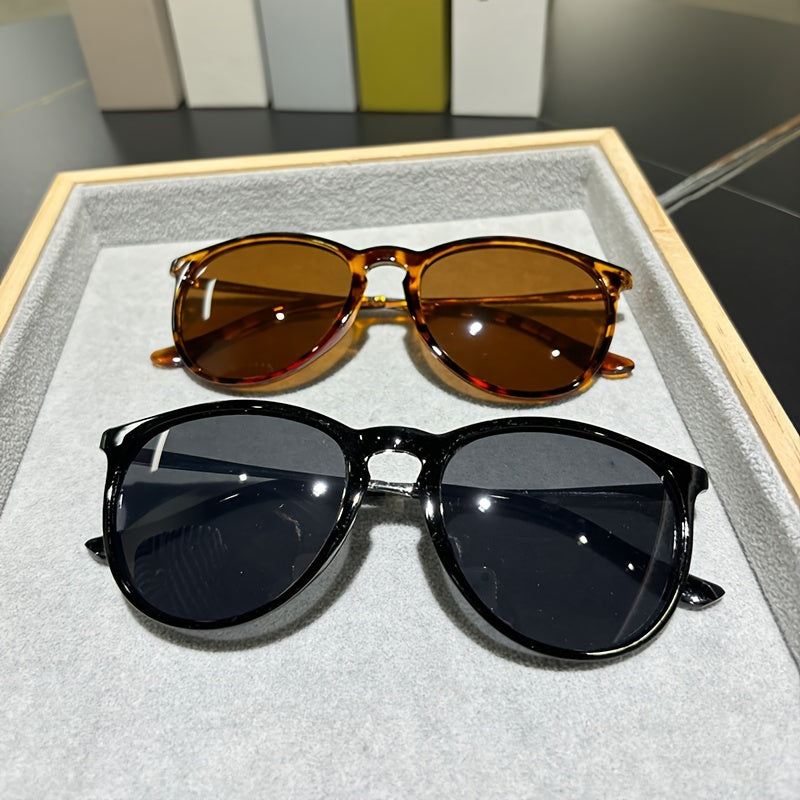 Casual Full Rim Glasses with Anti-Reflective PC Lenses Stainless Steel Frame for Hiking and Daily Wear