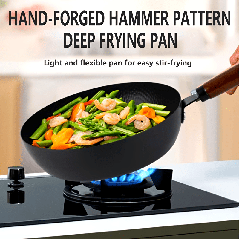 Одна 11-дюймовая ручная ковка чугунная сковорода - Подходит для индукционных, электрических, газовых и галогенных плит - Прочная, многофункциональная и устойчивая к высоким температурам - Без покрытия и антипригарная - Идеальная кухонная посуда (1 шт.)