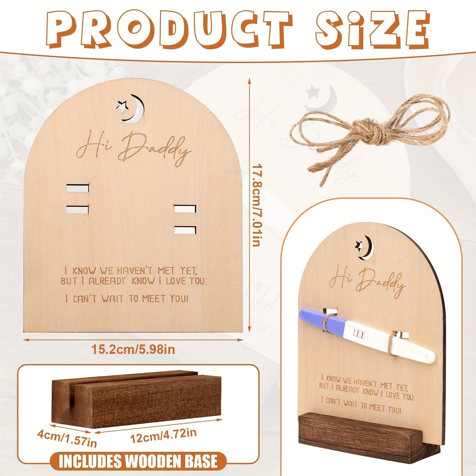 Деревянная рамка для коллажа с объявлением о беременности для будущих отцов с гравировкой, памятный сувенир