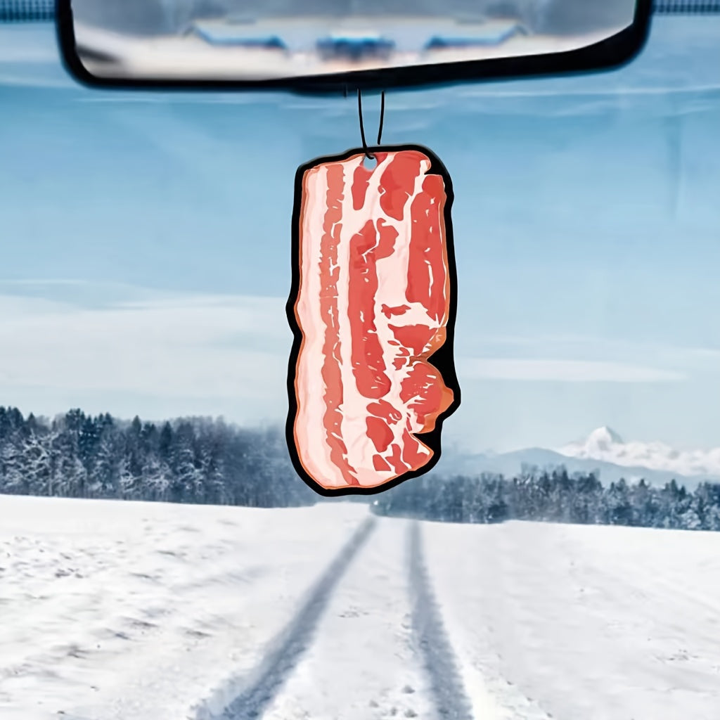 Ocean Scented Bacon Pattern Air Freshener Dual-Sided Hang Car Decor