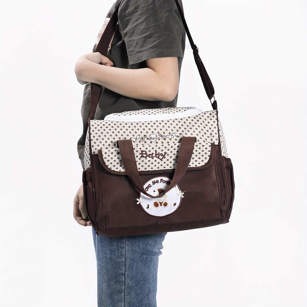 Большая вместительная легкая сумка для подгузников для мам с несколькими отделениями, через плечо, дорожная сумка