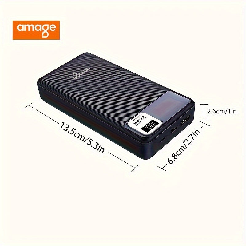 20000mAh Power Bank 22.5W Portable Battery Charger with USB Dual Use