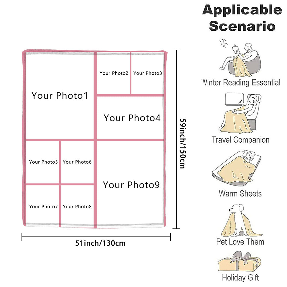 Personalized Couple Flannel Throw Blanket Soft Warm Gift for Couch Bed Camping