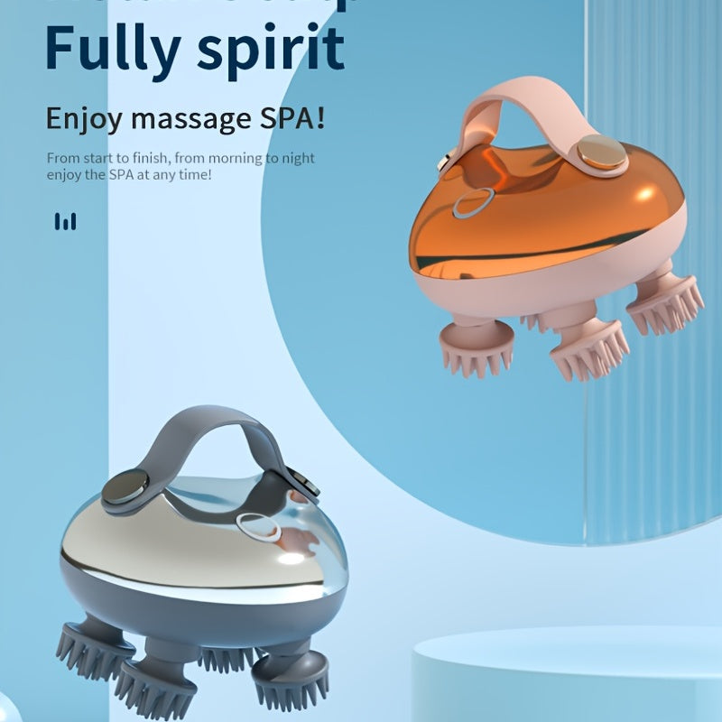 1 dona Elektr Skalplar Massajchi, 8 ta olib tashlanadigan massaj panjalari bilan portativ qayta zaryadlanadigan, 3 tezlik rejimi, Ayollar, Erkaklar, Uy hayvonlari uchun ideal sovg'a.