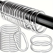 12 Premium Transparent Twistable Shower Curtain Rings for Bathroom Hanging