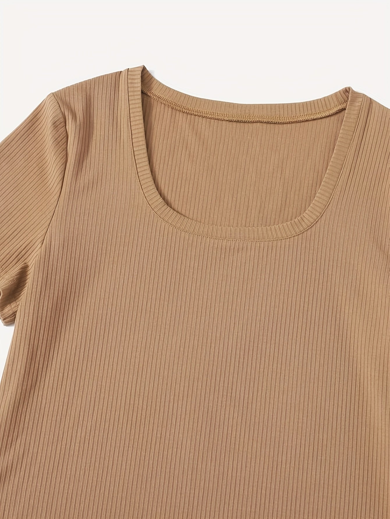 Plus Size Women's Stretchy Casual Jumpsuit White Short Sleeve All-Season