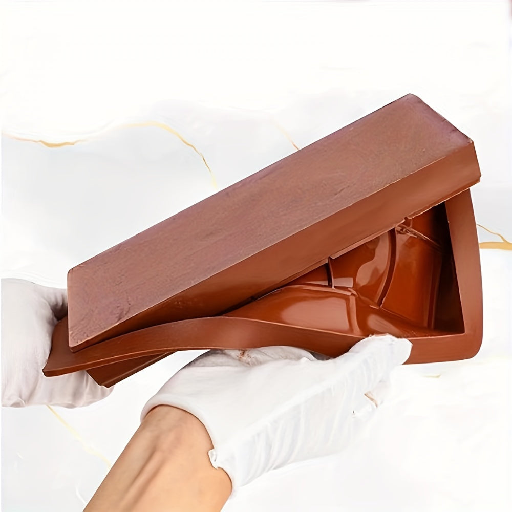Silicone Chocolate Bar Mold Large Deep Stuffed Candy Bar Design Non-Stick Durable Baking Tool