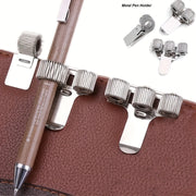 Metal Pen Holder Clip for Desk Organization Durable Steel Office Supplies