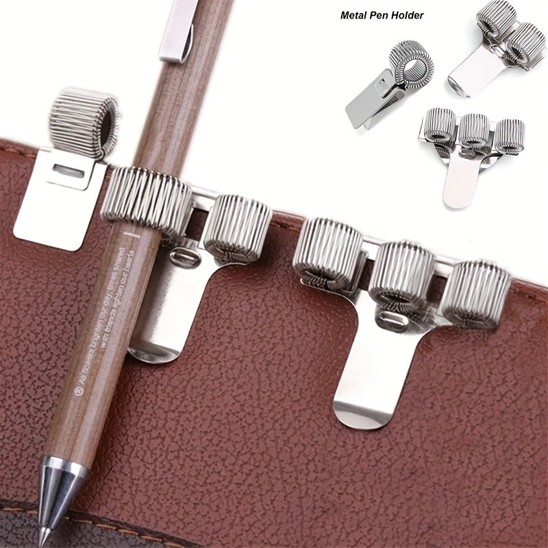 Metal Pen Holder Clip for Desk Organization Durable Steel Office Supplies