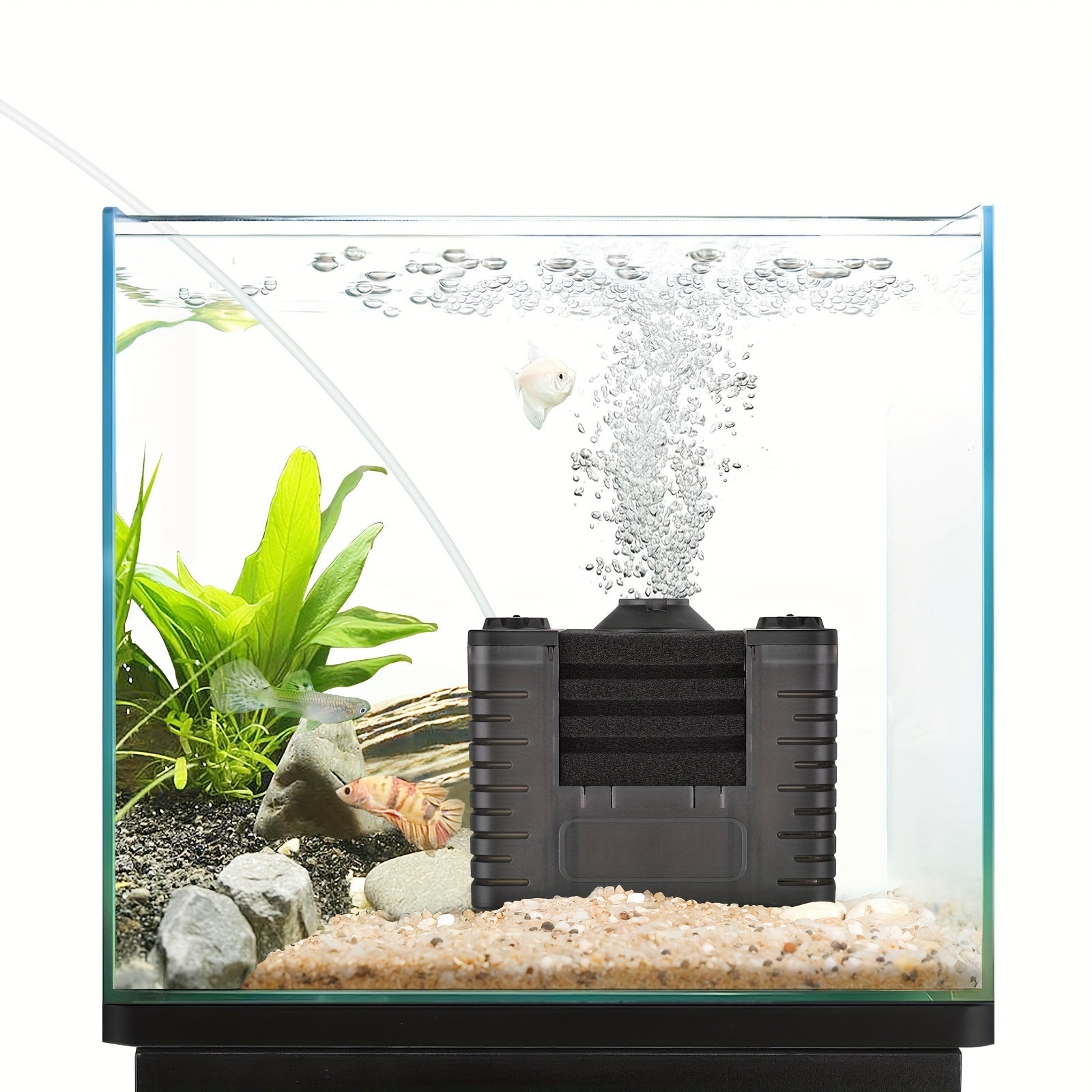 Silent Multifunctional Aquarium Water Pump with Built-in Filter for Fish Tanks