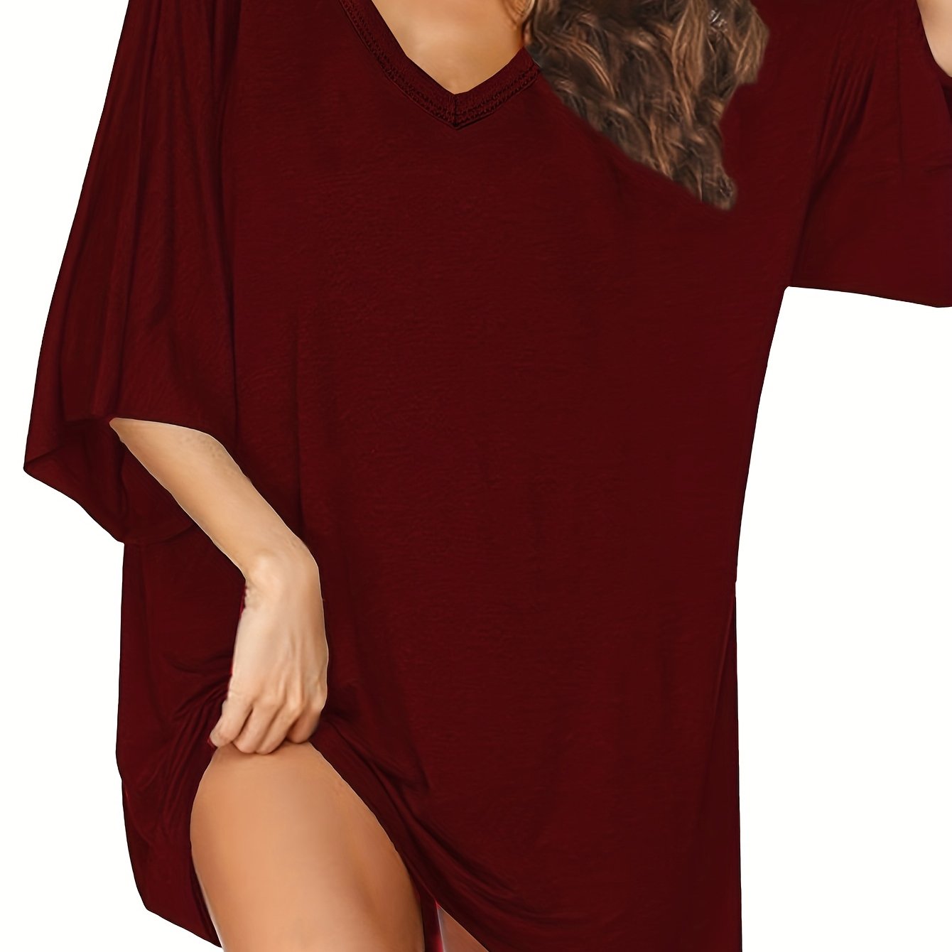 Plus Size Women's Cotton Casual Home Dress Lounge Wear Bright Color