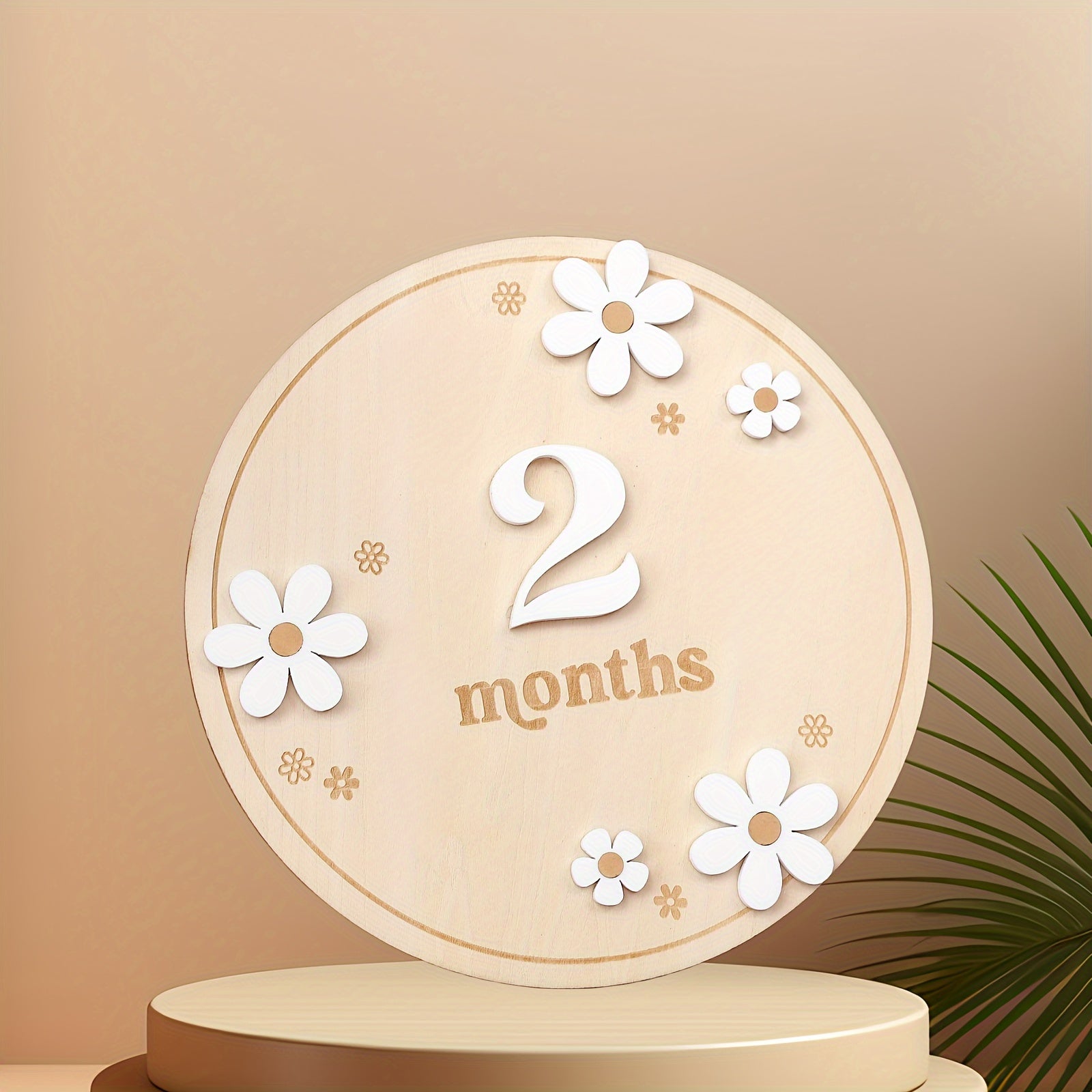 Wooden Milestone Cards Set for Baby First Year Growth Tracking