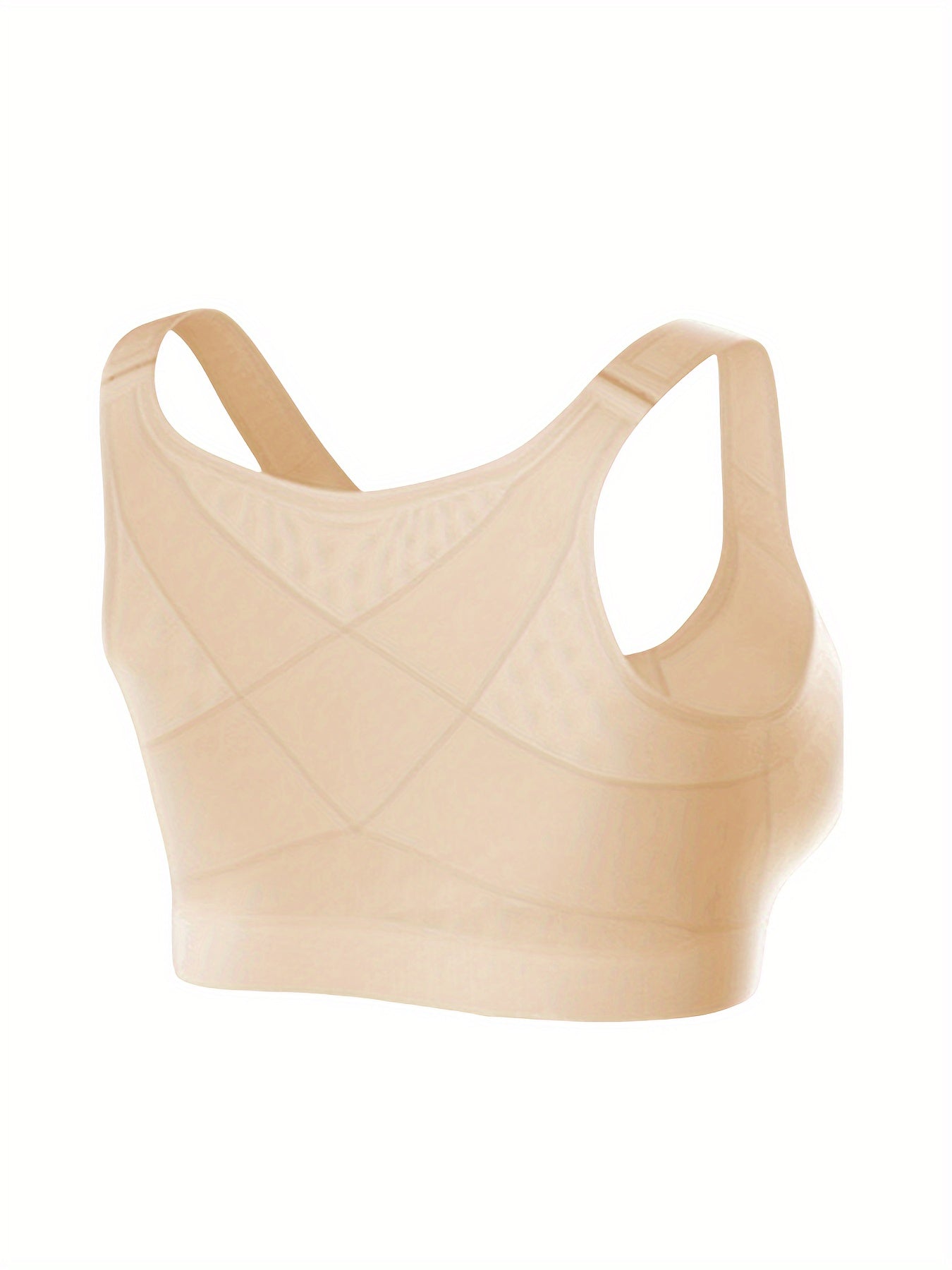 Plus o'lcham ayollar sport bralari Nilon Spandex bir rangli nafas oladigan tarmoq