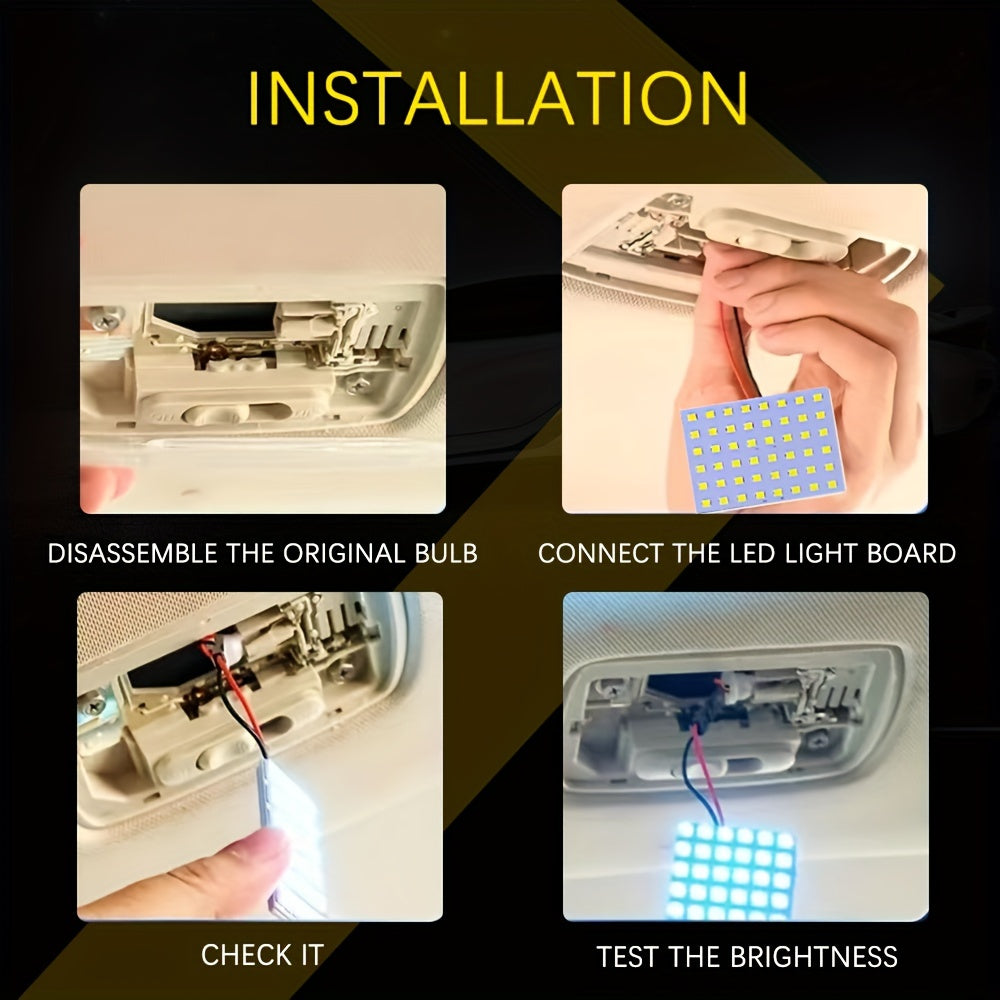 Bombilla de luz de techo LED para interior de coche, festón, 48smd, blanco, W5W, T10, C5W, C10W