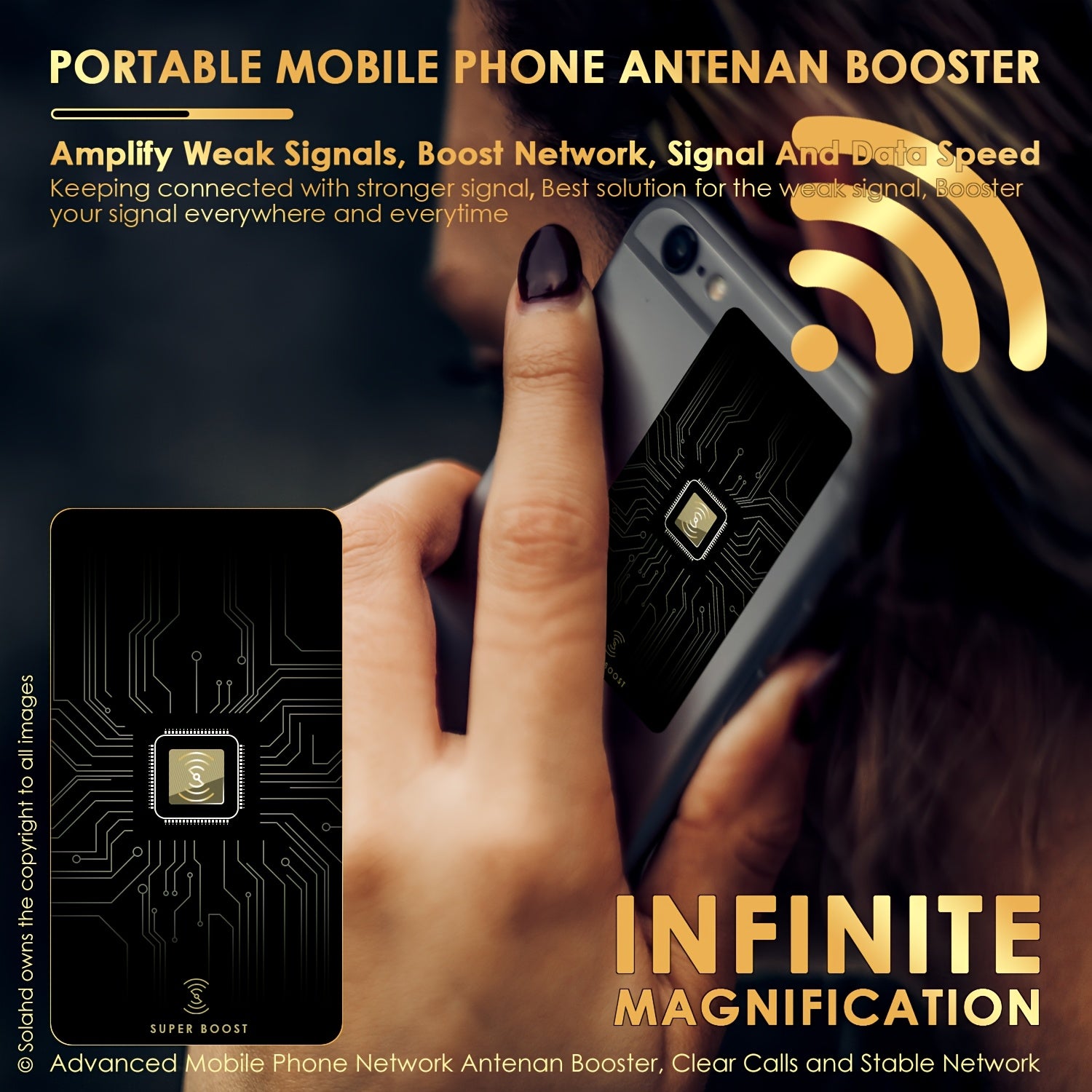 Copper Antenna Booster for Mobile Phones 12 or 21 Pack Signal and Data Amplifier