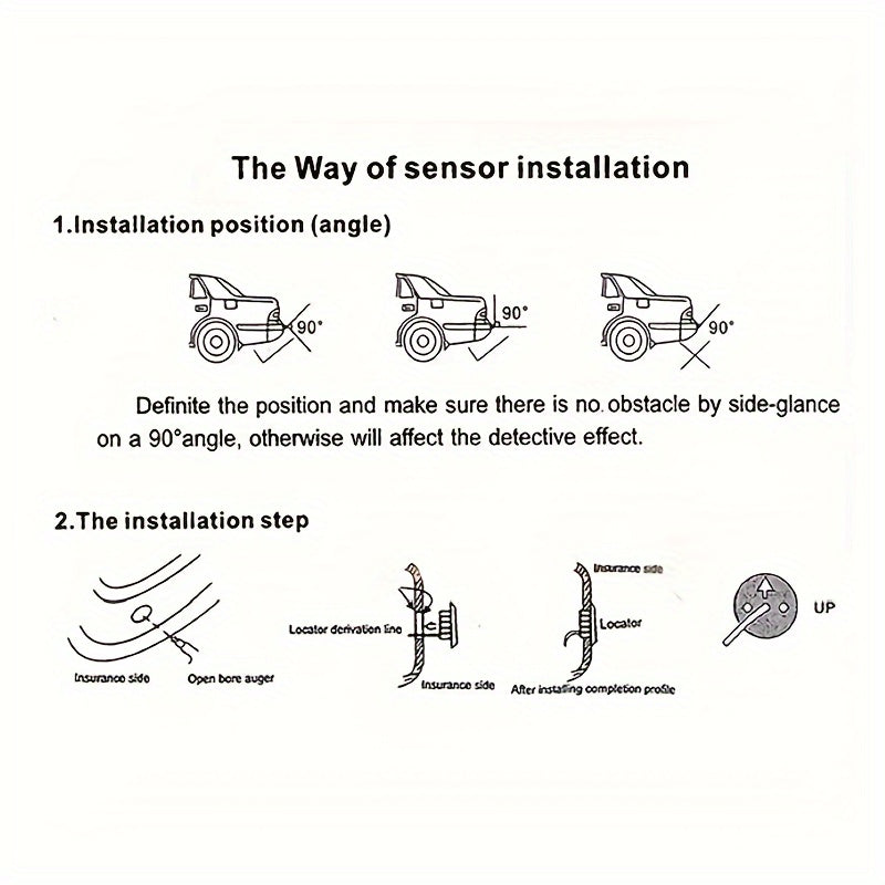 Kit de sensores de estacionamiento con 4 sondas, detección ultrasónica, indicadores LED, universal, fácil de instalar