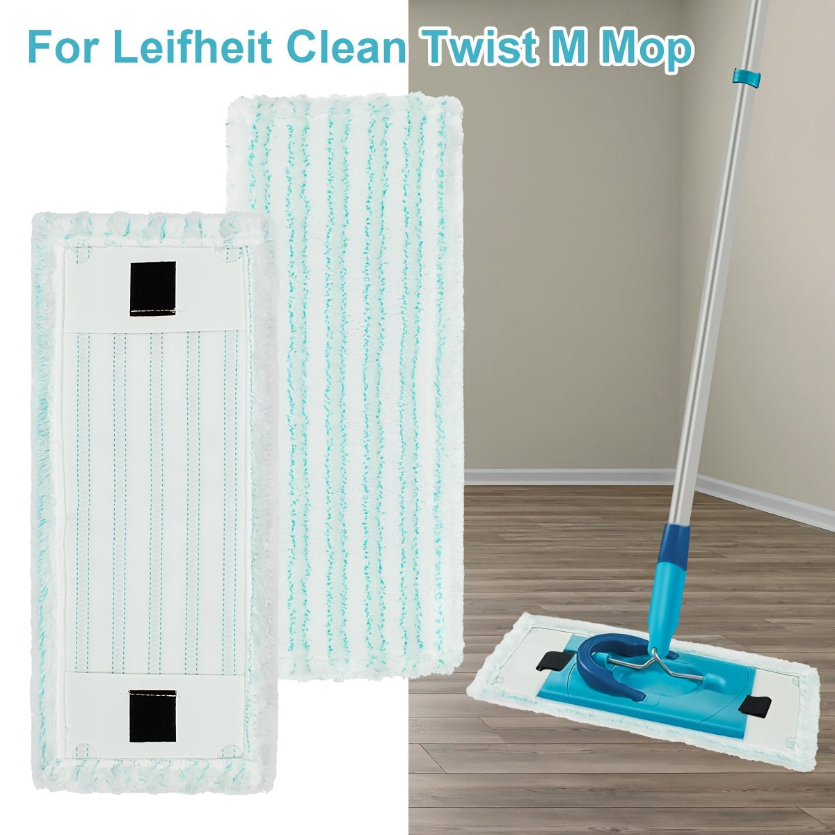 Replacement Mop Pads for Flat Floor Mop, Washable, Deep Cleaning, Kitchen Bathroom