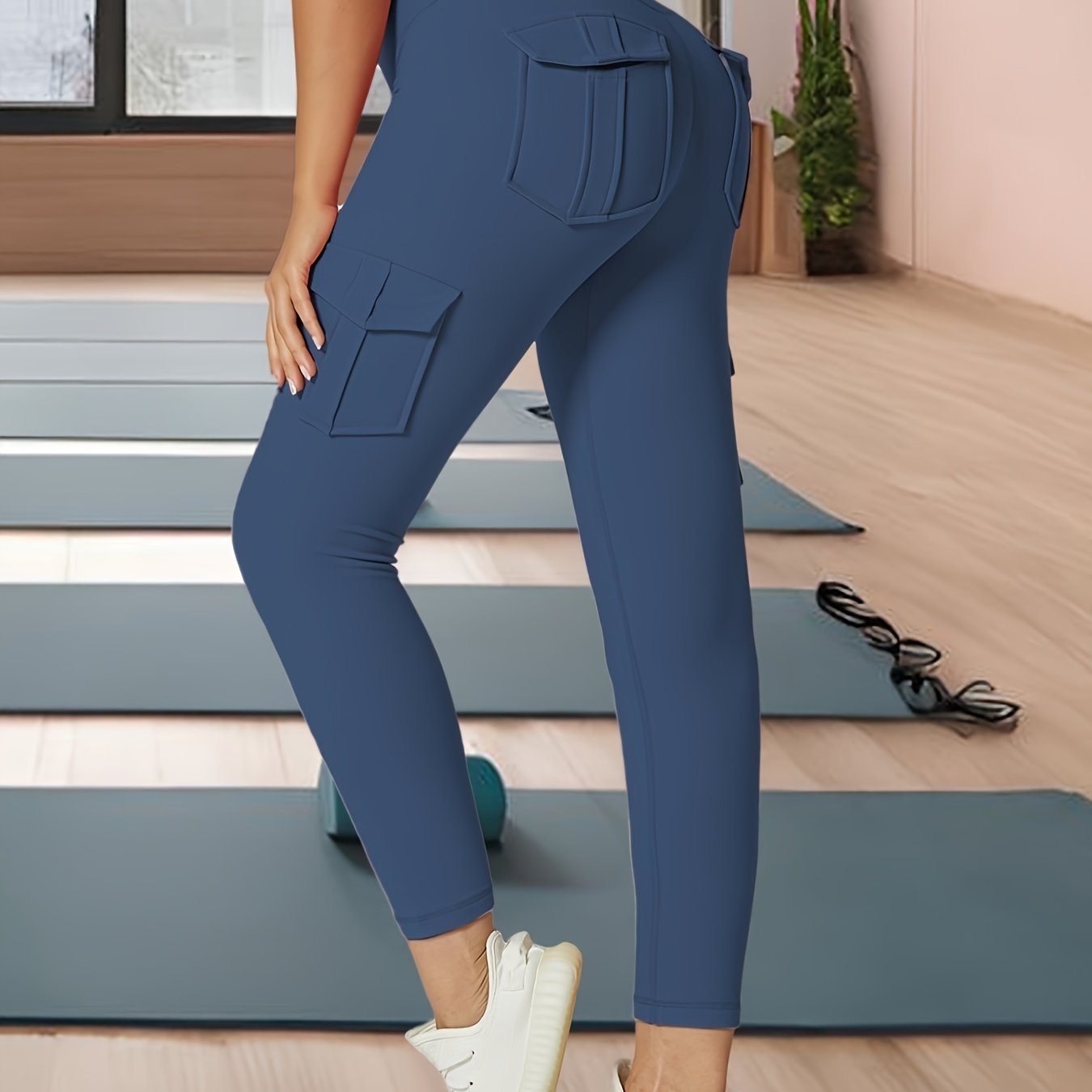 Ayollar uchun yoga sport legginslari, yuqori bel, qorin nazorati, namlikni olib tashlovchi