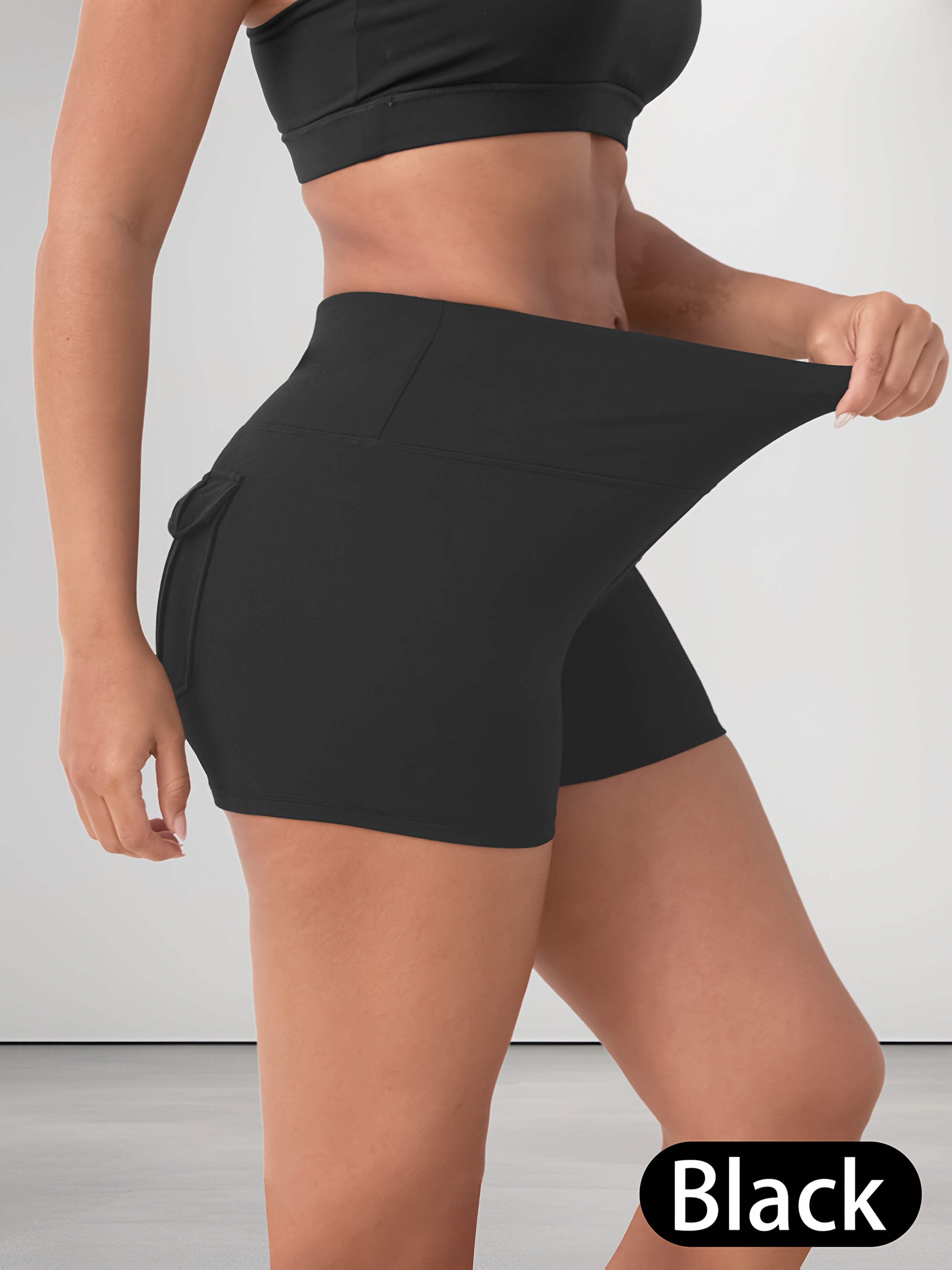 Women's Plus Size Yoga Tights with Pockets High Waist Moisture Wicking