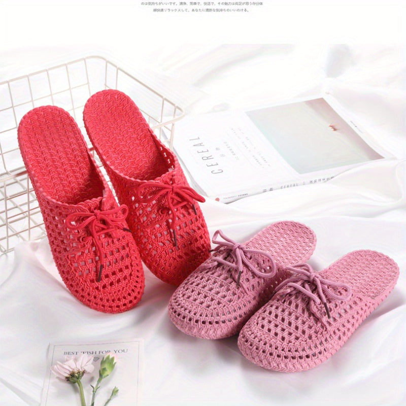 Ayollar yozgi shippaklari, bosh qopqog'i bilan, bo'shliq bilan, ichki va tashqi foydalanish uchun slip-onlar