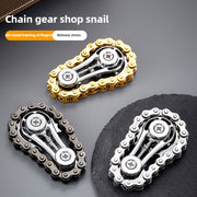 Metal Bike Chain Fidget Spinner for Adults Stress Relief Black Gold Silver Grey