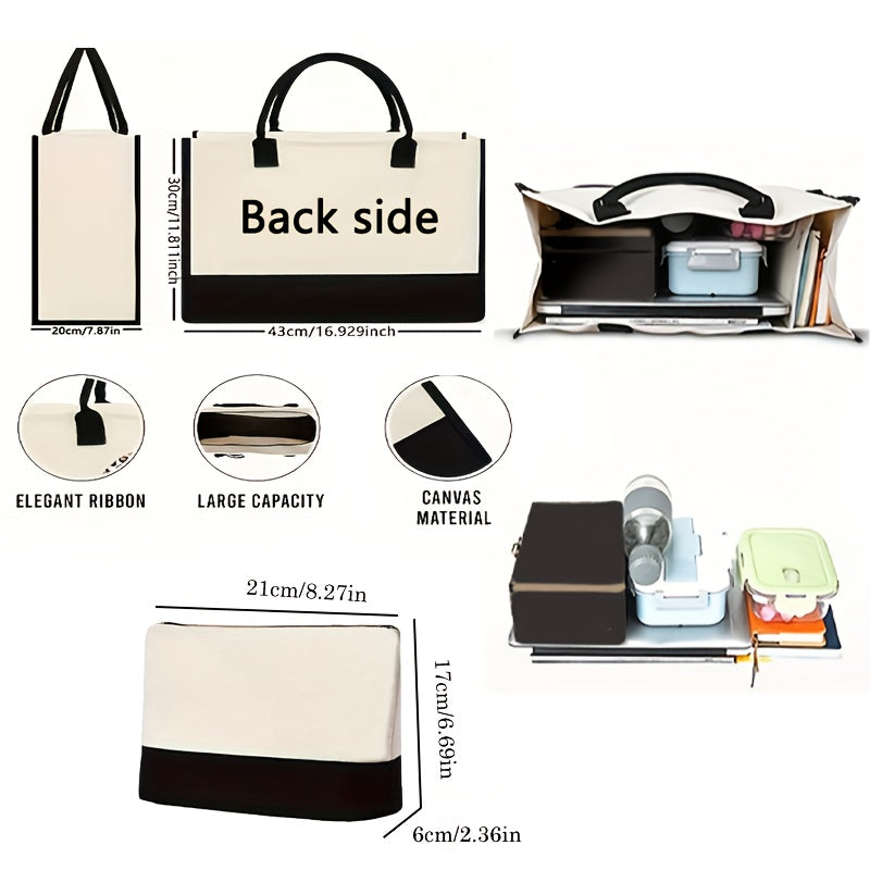 Kanvas kosmetika sumkasi, qattiq kamarlar va tasodifiy chop etish bilan, aralash ranglarda