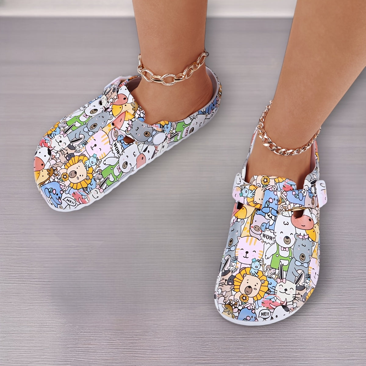 Women's Animal Print Indoor Slippers Lightweight Breathable Home Shoes