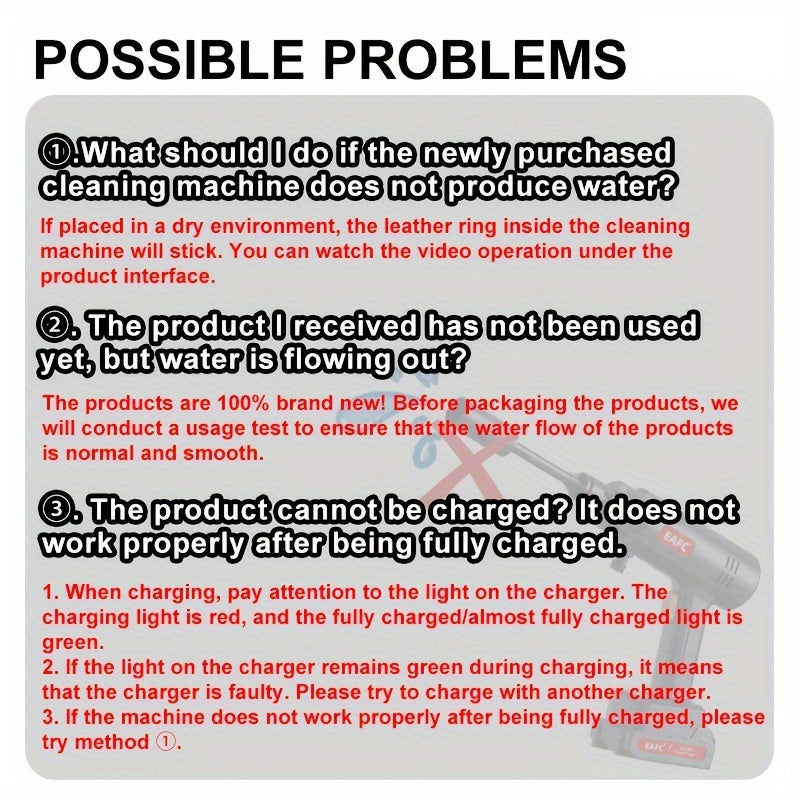 Cordless High Pressure Washer for Cars Floors Fences with Accessories