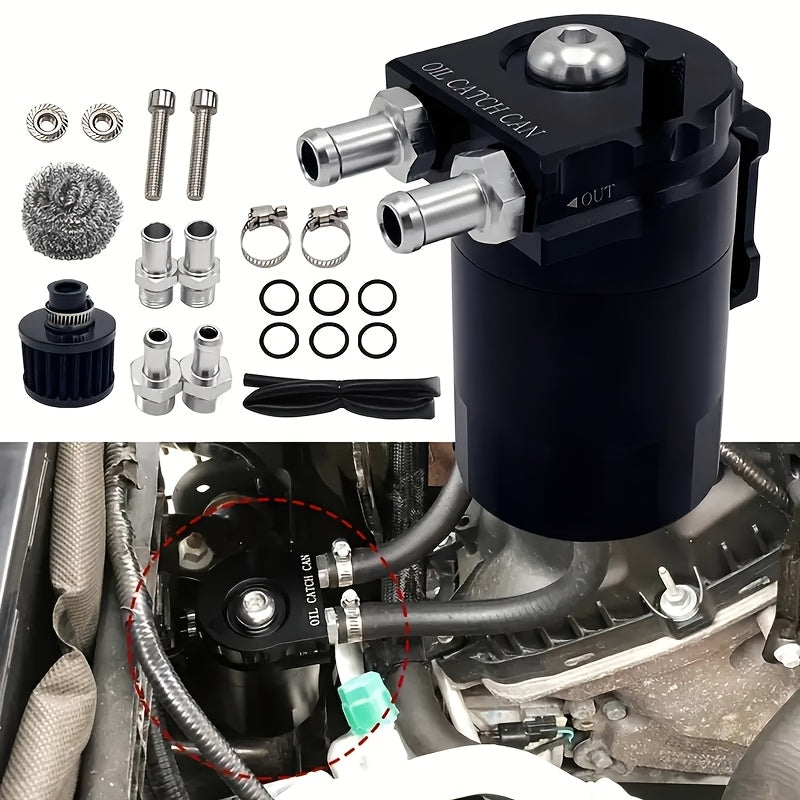300ml Aluminum Oil Catch Can with Air Filter for Car Modification