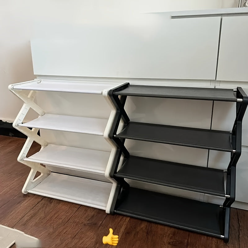 4-Qavatli Metall Oyoq kiyimlar uchun Tashkiliy Qavatli Qoplama 12 juftlikni saqlash uchun shkaf garaj yo'lak