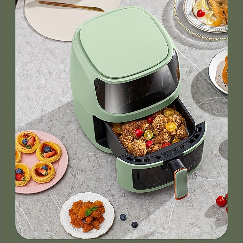 6L аэрогриль с ярким дисплеем, сенсорным управлением для выпекания курицы, картофеля фри и других блюд, мощностью 1400 Вт, из прочной стали