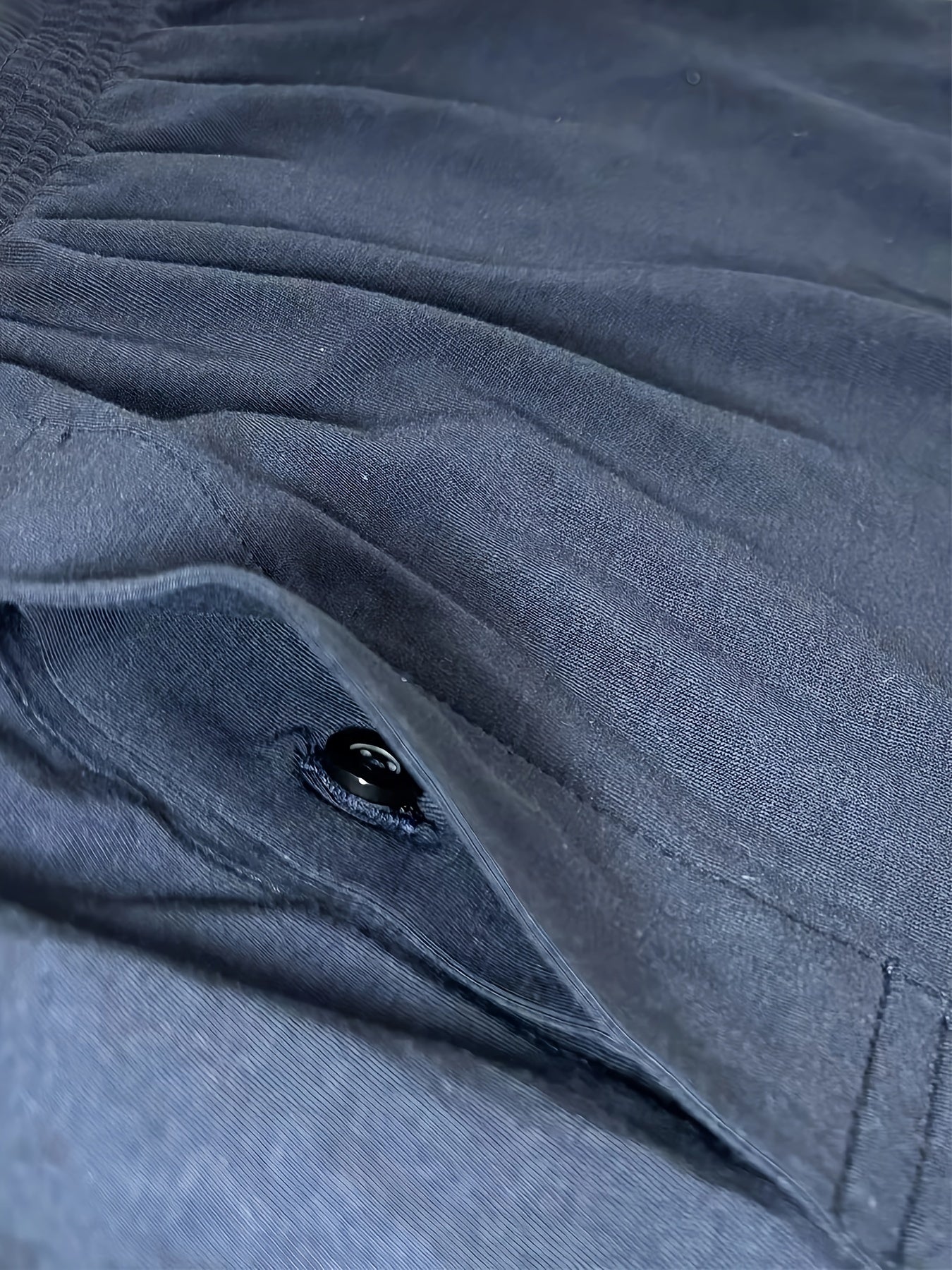 Men's Cotton Boxer Briefs 3 Pack Black Navy Light Blue Elastic Waist No-Ride