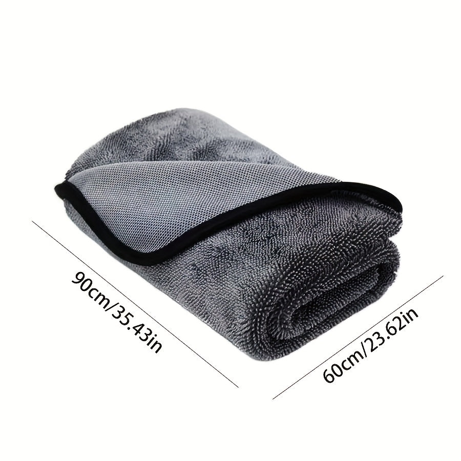 Microfiber Car Drying Towel Borderless Quick Shed-Free Absorbent Lightweight