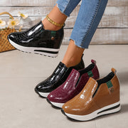 Women’s Casual Slip-On Sneakers Faux Low-Top Walking Shoes Rubber Sole