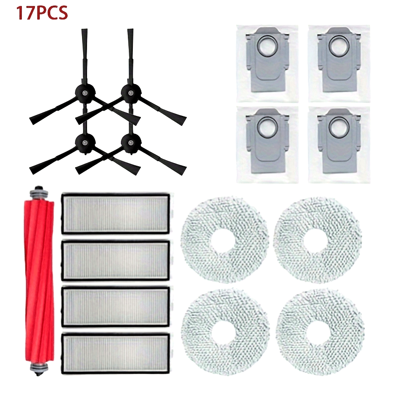 Robot Vacuum Cleaner Accessories Main Brush Dust Bag Mop Filter Side Brushes for Roborock Qrevo Pro S