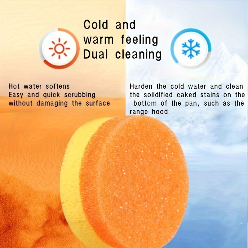 Esponjas de limpieza de doble capa sensibles a la temperatura, diseño de dibujos animados, multiusos