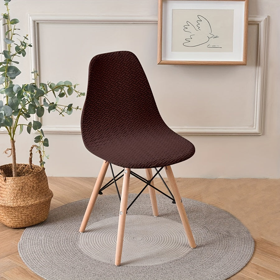 Долговечный, легкий в уходе чехол для классических обеденных стульев из полиэстера и эластана, идеально подходящий для владельцев домашних животных.