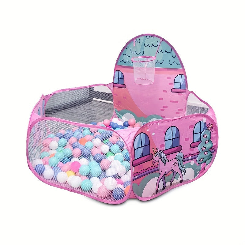 Pink Unicorn Ball Pit Tent for Kids Indoor Outdoor Play Foldable Toy Ball Pool